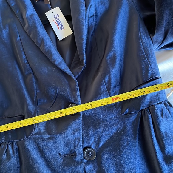 NWT Jessica péplum navy velvet blazer - Picture 15 of 15